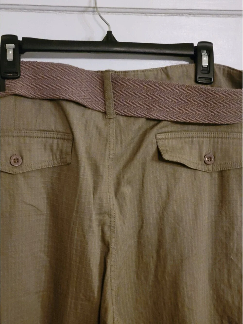 Monument Clothing Brown Cargo Shorts Men's Size 46 Pockets Belted